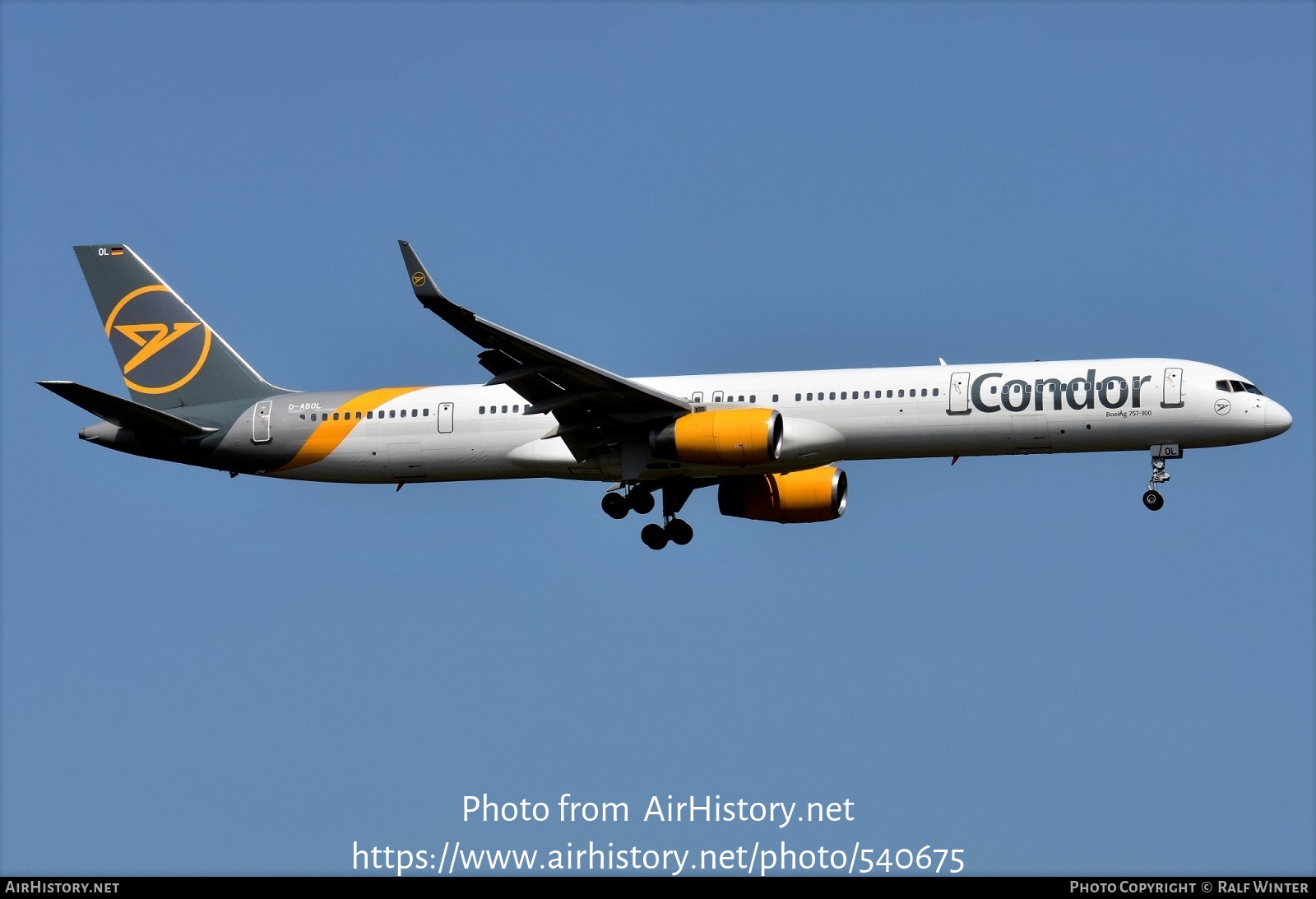 Aircraft Photo of D-ABOL | Boeing 757-330 | Condor Flugdienst | AirHistory.net #540675