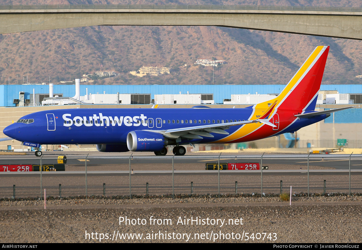 Aircraft Photo of N8721J | Boeing 737-8 Max 8 | Southwest Airlines | AirHistory.net #540743