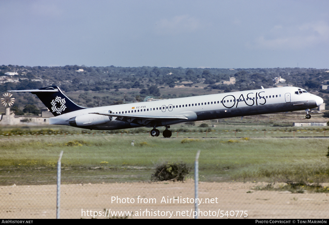 Aircraft Photo of EC-FVX | McDonnell Douglas MD-83 (DC-9-83) | Oasis International Airlines | AirHistory.net #540775