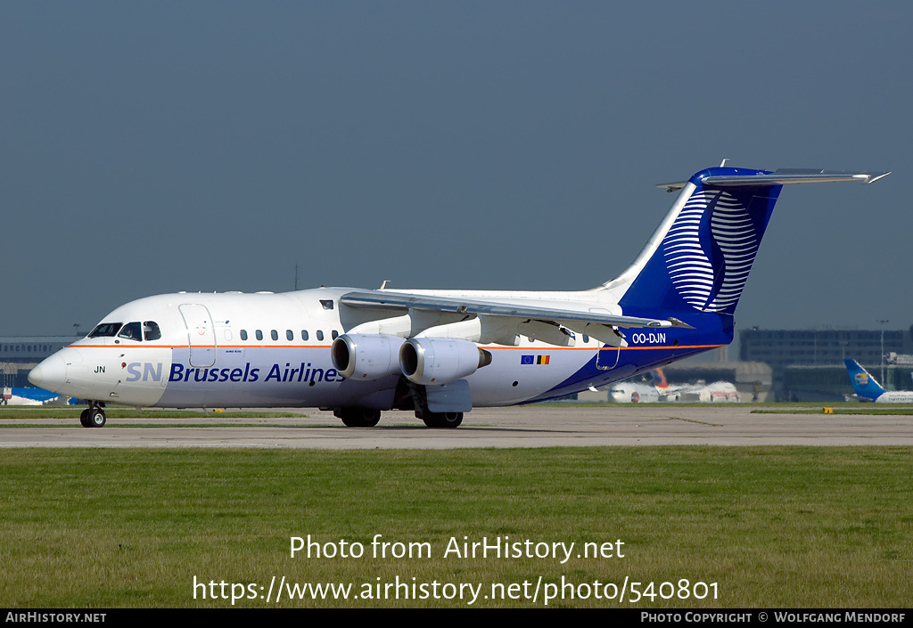 Aircraft Photo of OO-DJN | British Aerospace Avro 146-RJ85 | SN Brussels Airlines | AirHistory.net #540801