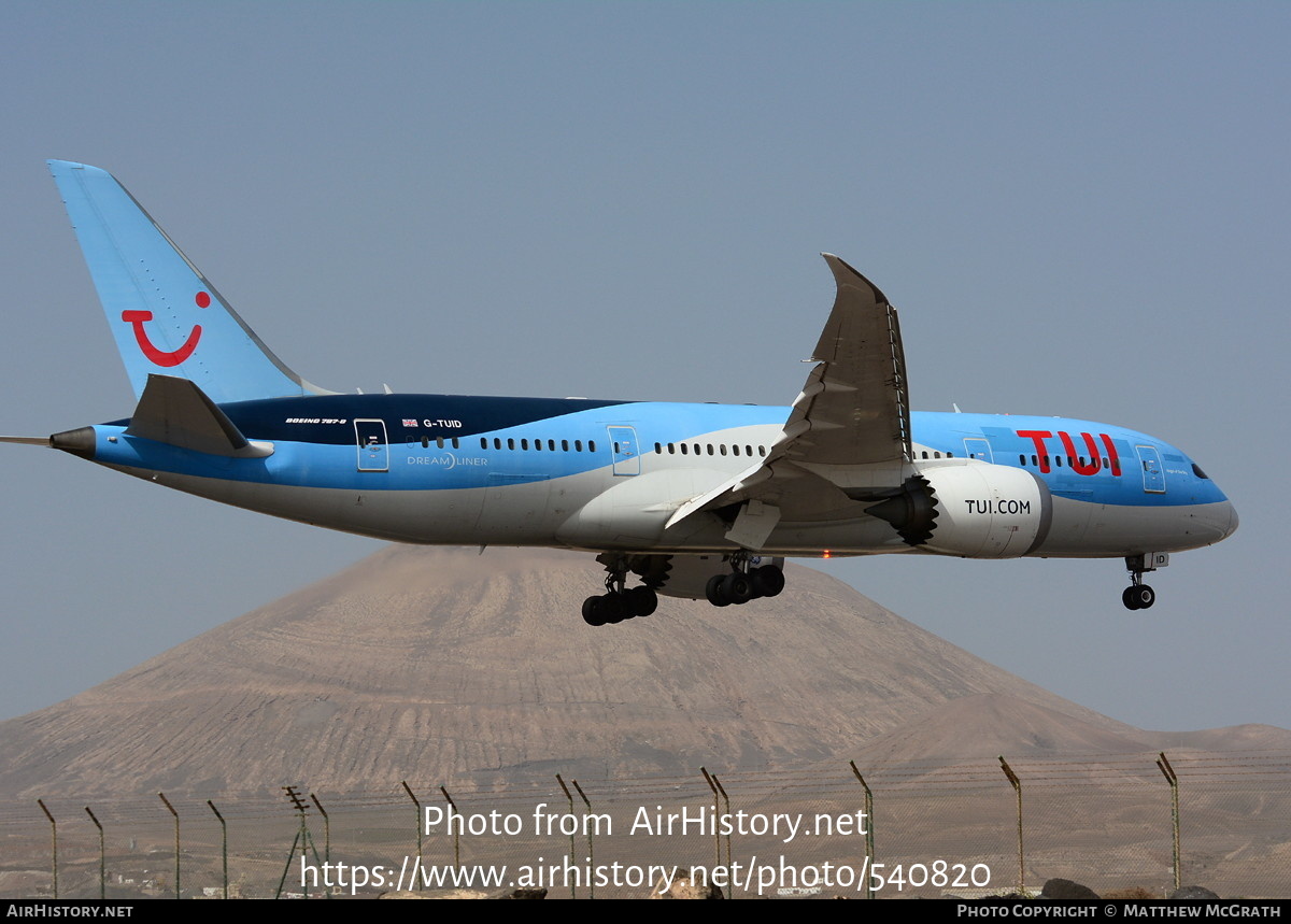 Aircraft Photo of G-TUID | Boeing 787-8 Dreamliner | TUI | AirHistory.net #540820