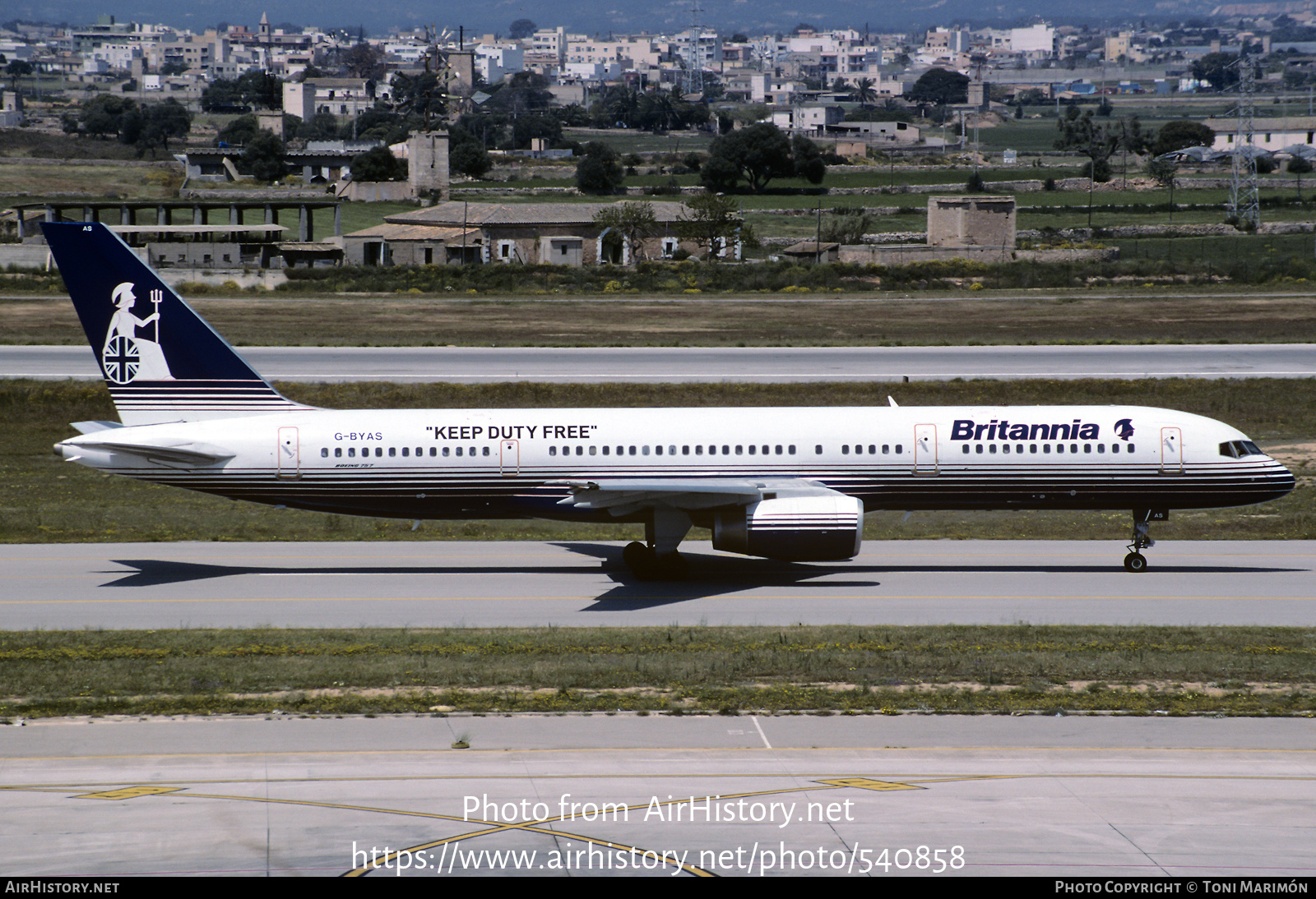 Aircraft Photo of G-BYAS | Boeing 757-204 | Britannia Airways | AirHistory.net #540858