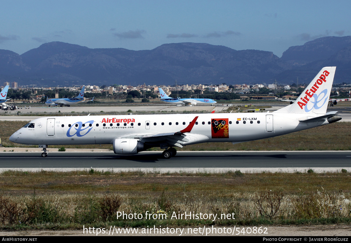 Aircraft Photo of EC-LKM | Embraer 195LR (ERJ-190-200LR) | Air Europa | AirHistory.net #540862