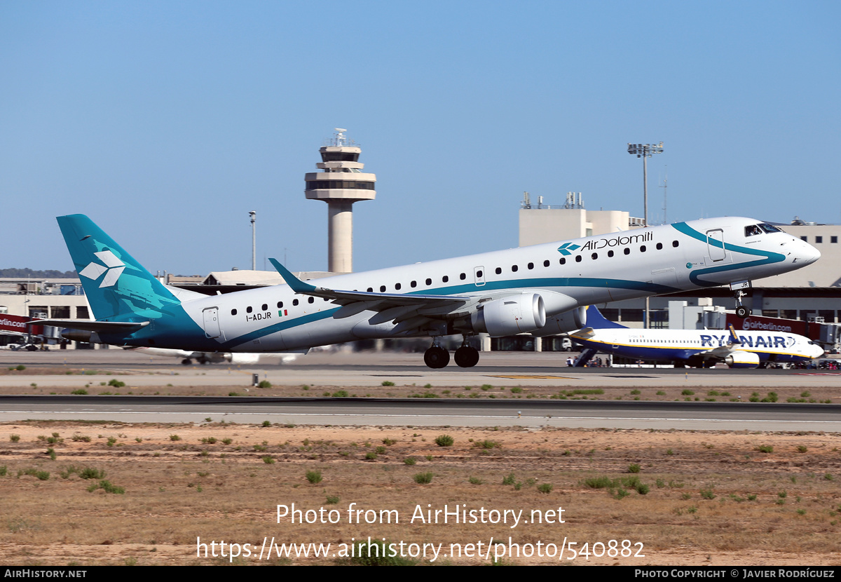 Aircraft Photo of I-ADJR | Embraer 195LR (ERJ-190-200LR) | Air Dolomiti | AirHistory.net #540882