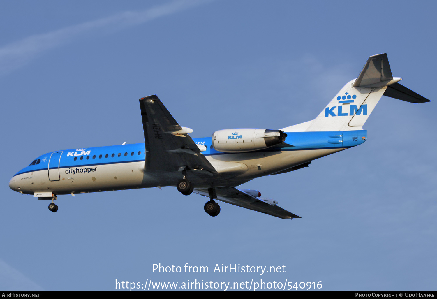 Aircraft Photo of PH-KZM | Fokker 70 (F28-0070) | KLM Cityhopper | AirHistory.net #540916