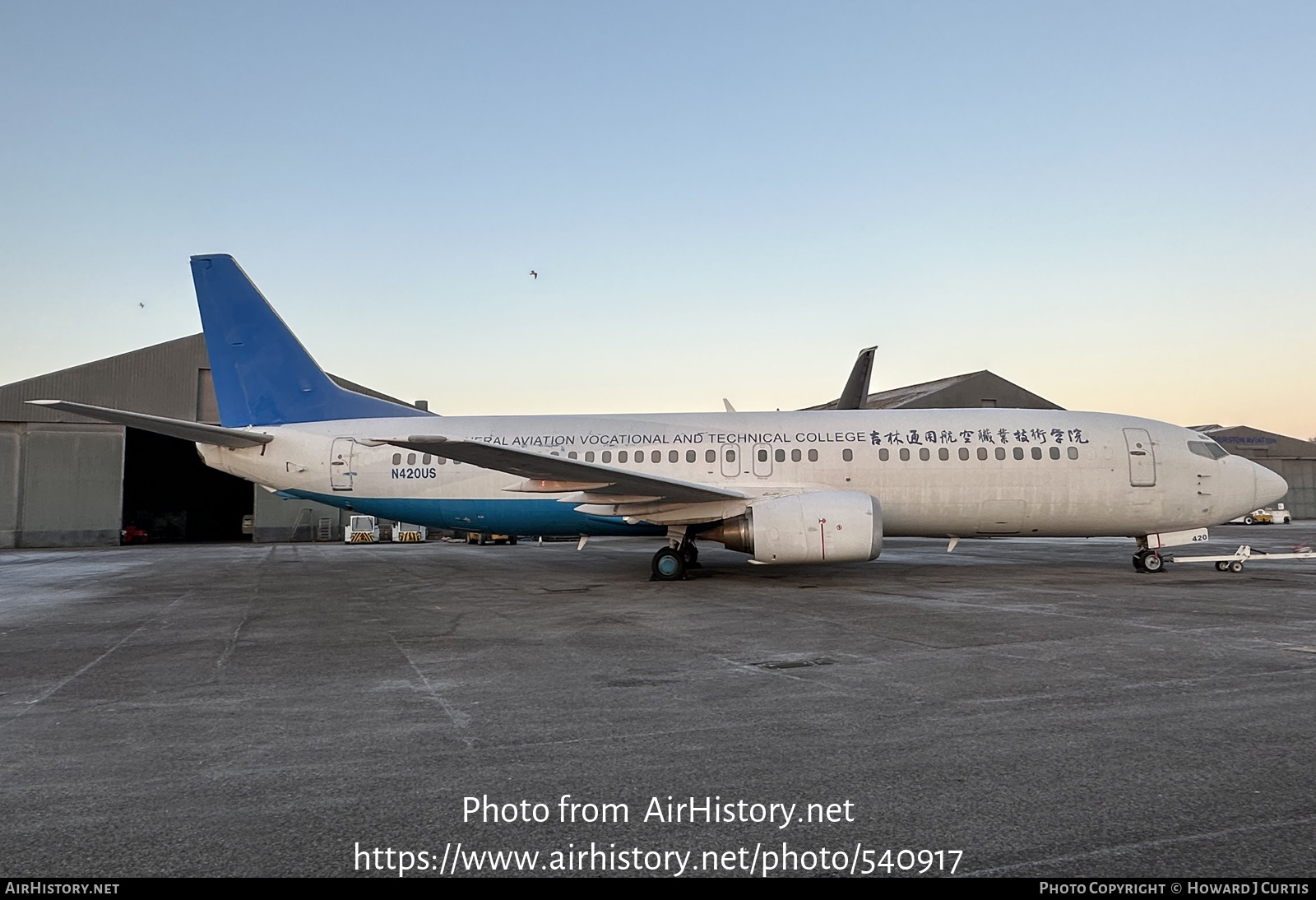 Aircraft Photo of N420US | Boeing 737-401 | Jilin General Aviation Vocational and Technical College | AirHistory.net #540917