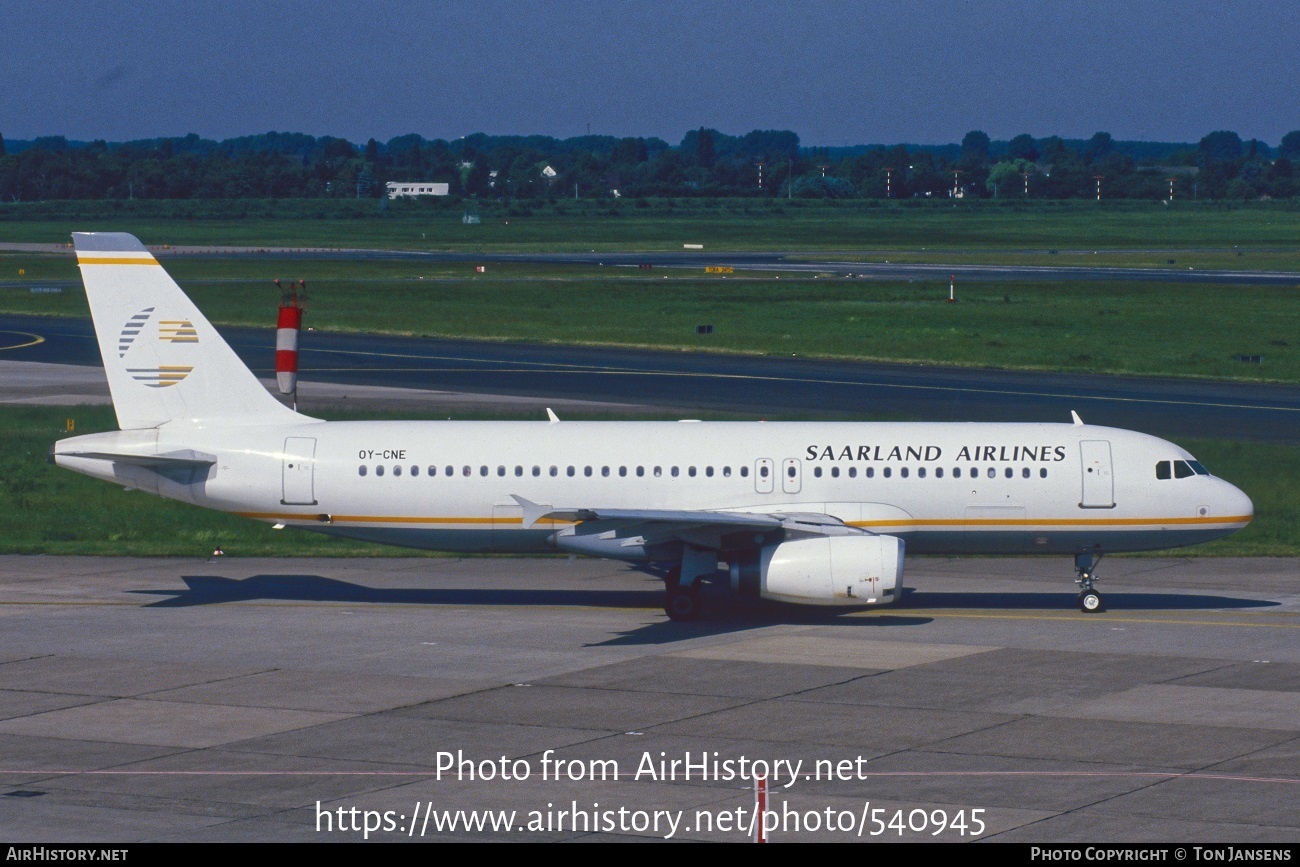 Aircraft Photo of OY-CNE | Airbus A320-231 | Saarland Airlines | AirHistory.net #540945