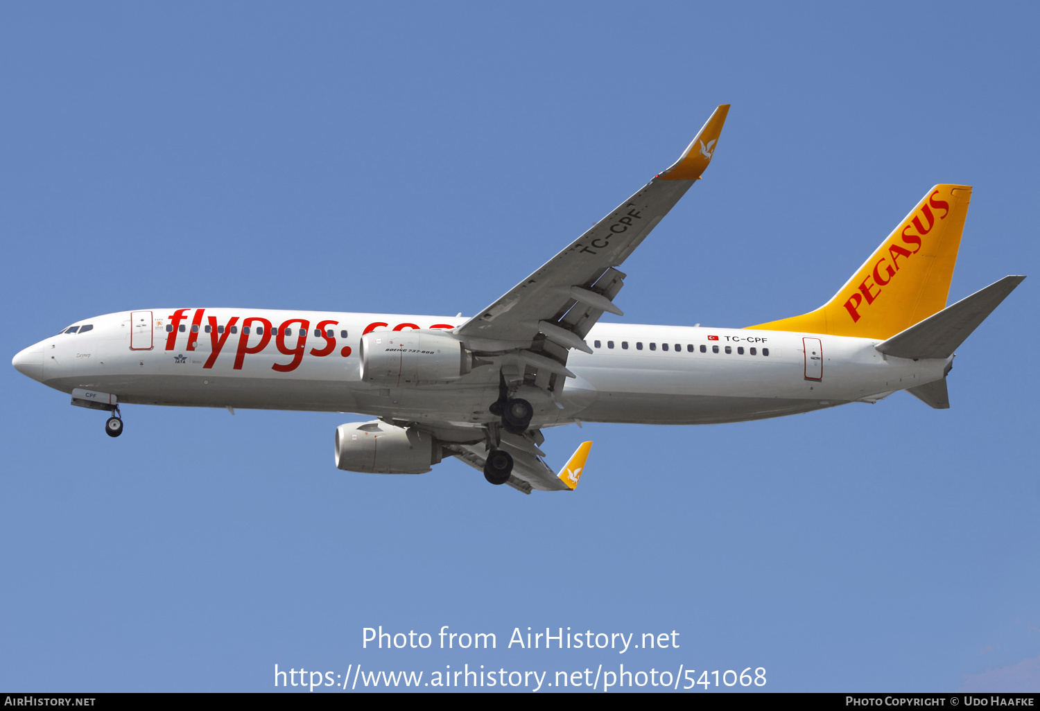 Aircraft Photo of TC-CPF | Boeing 737-82R | Pegasus Airlines | AirHistory.net #541068