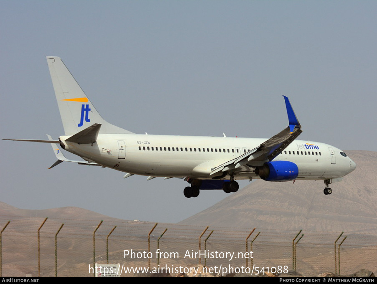 Aircraft Photo of OY-JZN | Boeing 737-8K5 | Jettime | AirHistory.net #541088