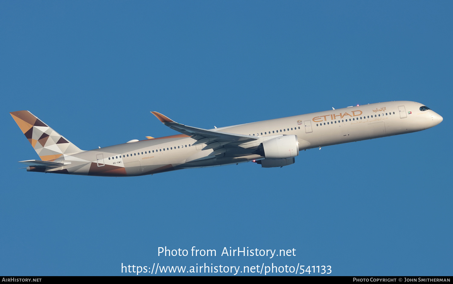 Aircraft Photo of A6-XWC | Airbus A350-1041 | Etihad Airways | AirHistory.net #541133