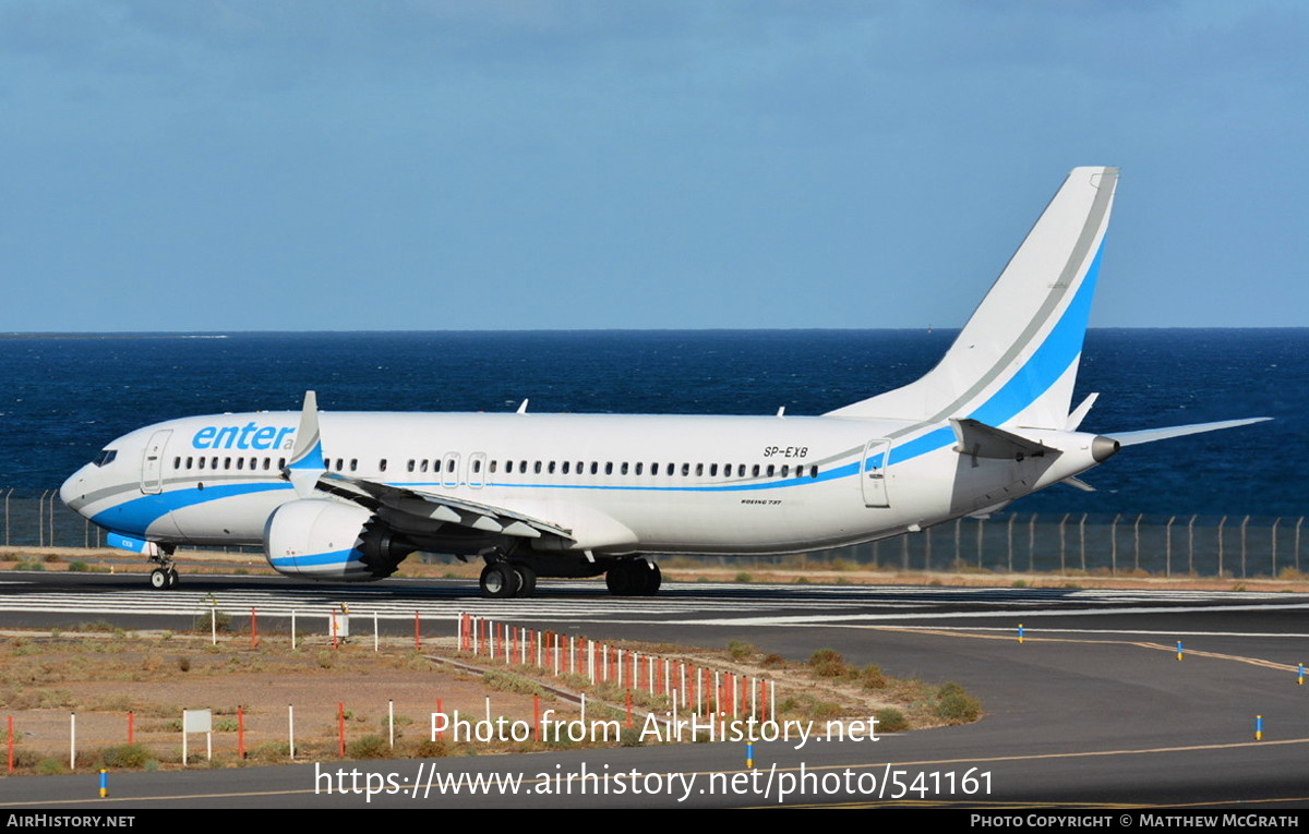 Aircraft Photo of SP-EXB | Boeing 737-8 Max 8 | Enter Air | AirHistory.net #541161