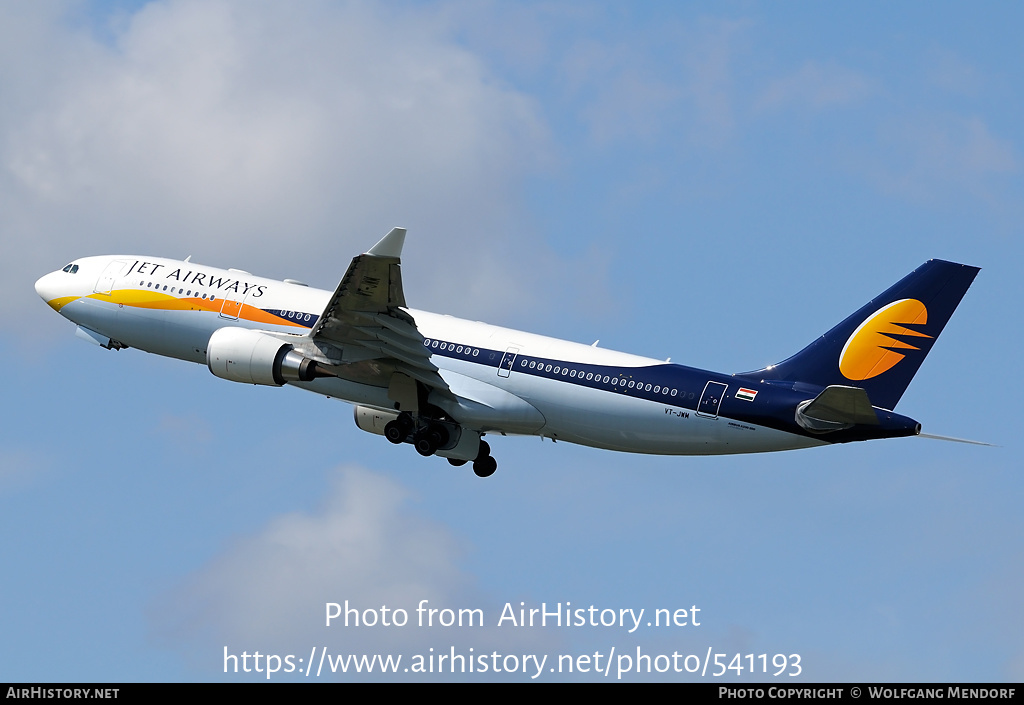 Aircraft Photo of VT-JWM | Airbus A330-202 | Jet Airways | AirHistory.net #541193