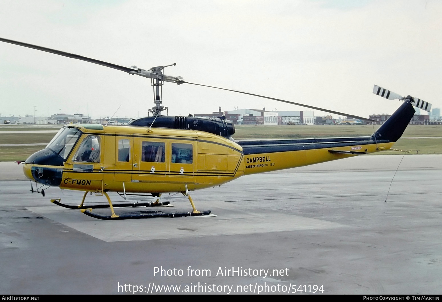 Aircraft Photo of C-FMQN | Bell 205A-1 | Campbell Helicopters | AirHistory.net #541194