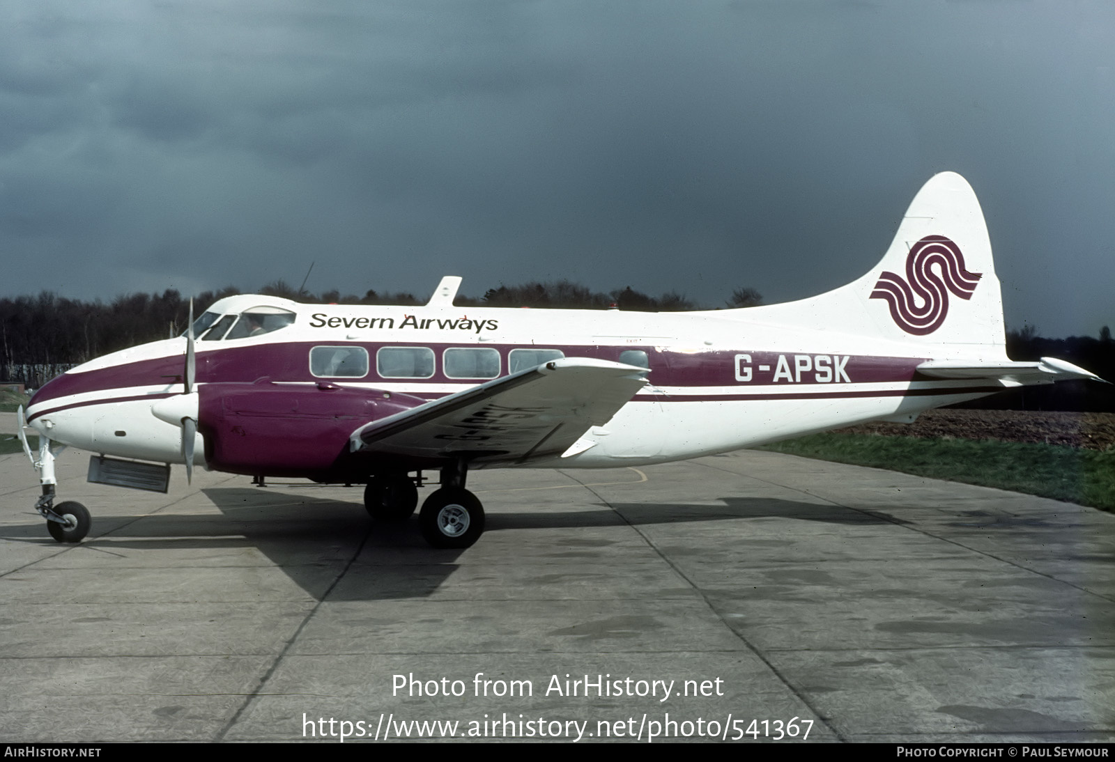 Aircraft Photo of G-APSK | De Havilland D.H. 104 Dove 5 | Severn Airways | AirHistory.net #541367