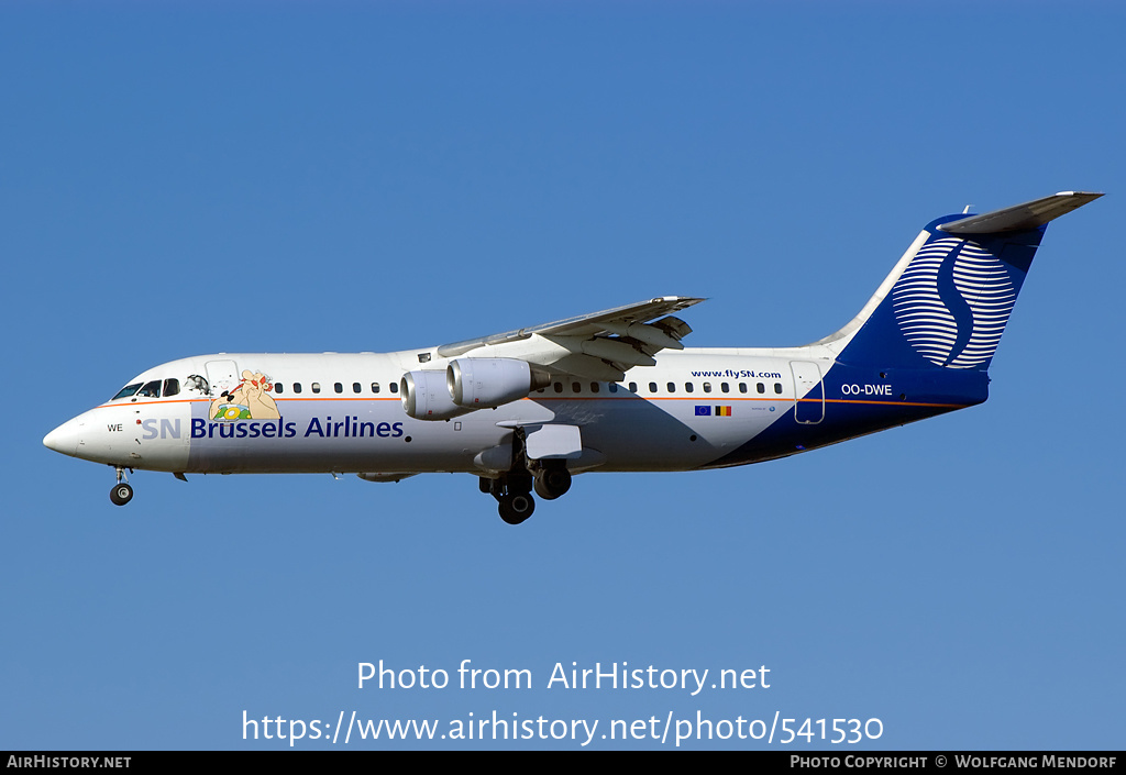 Aircraft Photo of OO-DWE | British Aerospace Avro 146-RJ100 | SN Brussels Airlines | AirHistory.net #541530