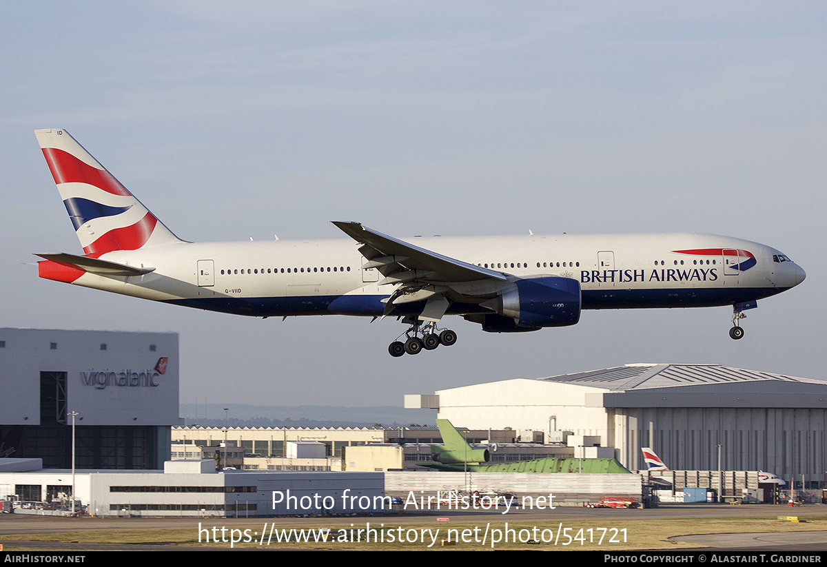 Aircraft Photo of G-VIID | Boeing 777-236/ER | British Airways | AirHistory.net #541721