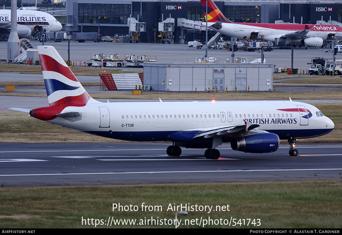 Aircraft Photo of G-TTOB | Airbus A320-232 | British Airways | AirHistory.net #541743