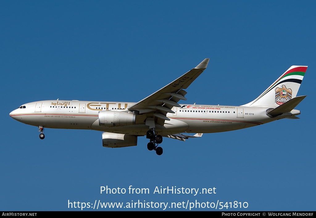 Aircraft Photo of A6-EYG | Airbus A330-243 | Etihad Airways | AirHistory.net #541810