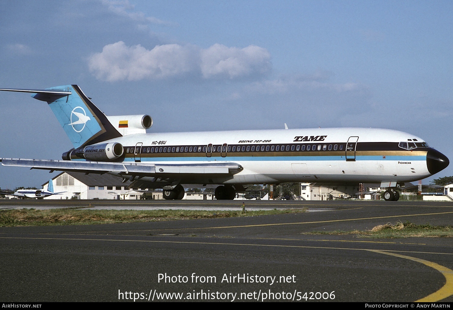 Aircraft Photo of HC-BSU | Boeing 727-230/Adv | TAME - Transportes Aéreos Militares Ecuatorianos | AirHistory.net #542006