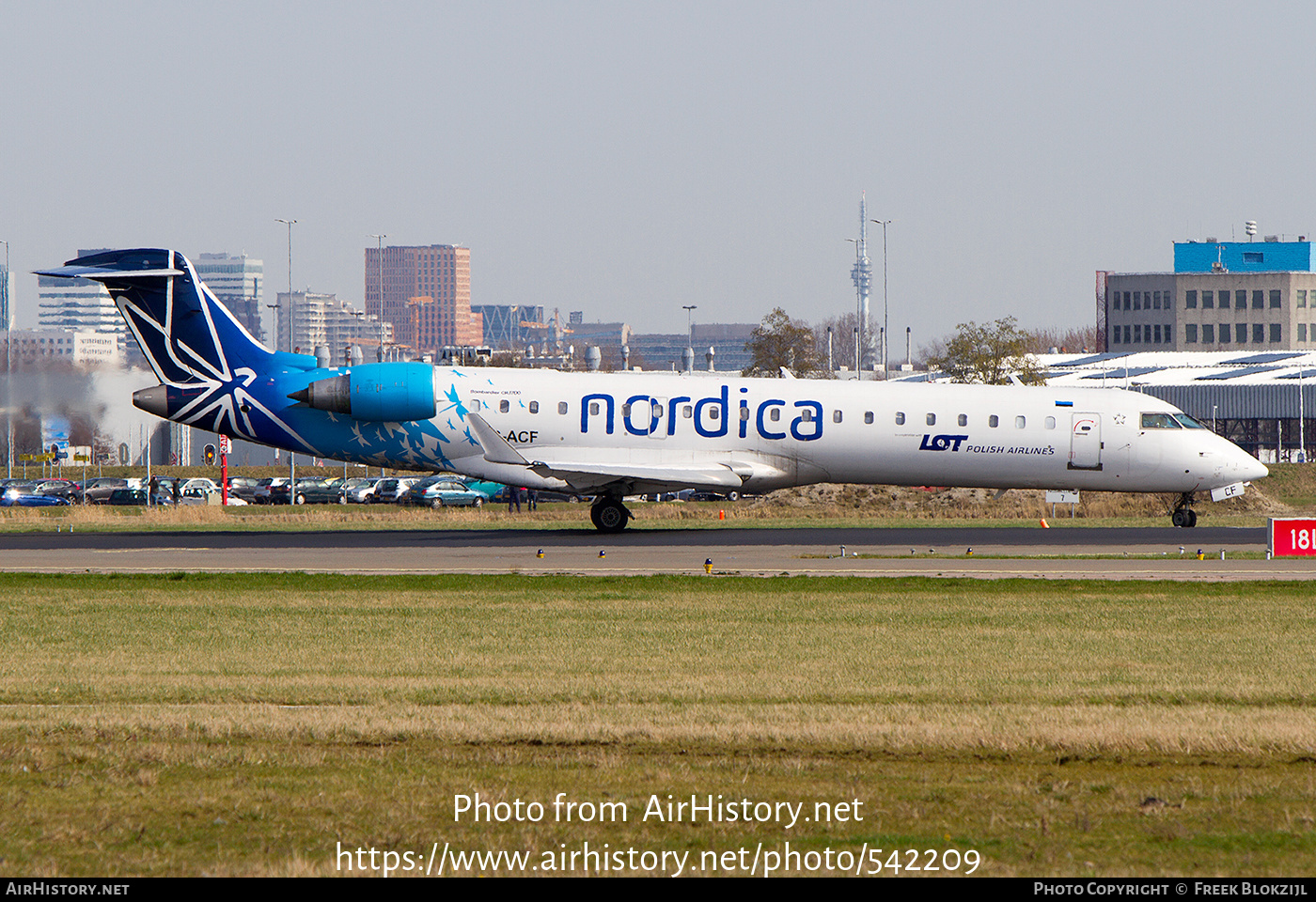 Aircraft Photo of ES-ACF | Bombardier CRJ-701ER (CL-600-2C10) | Nordica | AirHistory.net #542209