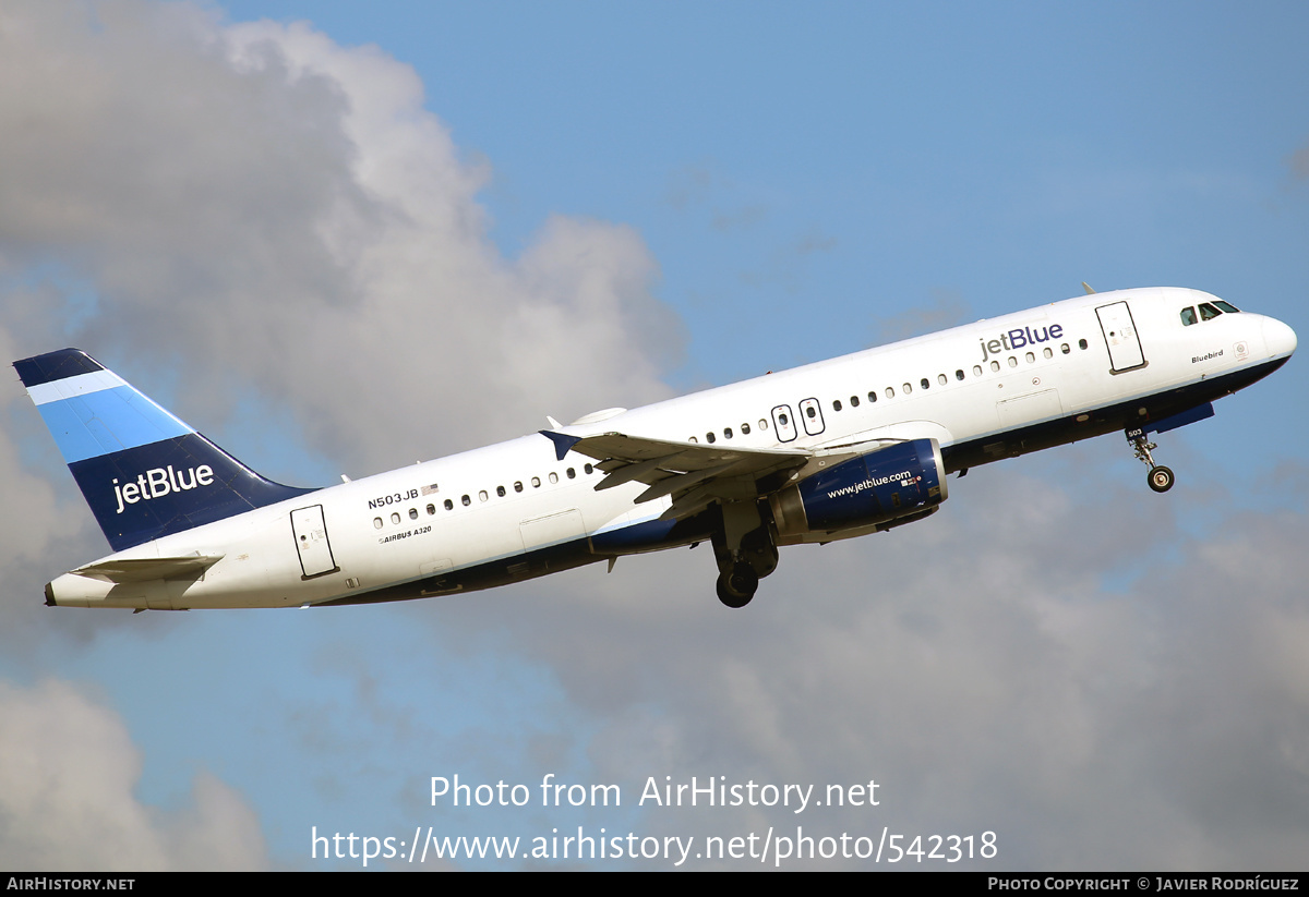 Aircraft Photo of N503JB | Airbus A320-232 | JetBlue Airways | AirHistory.net #542318