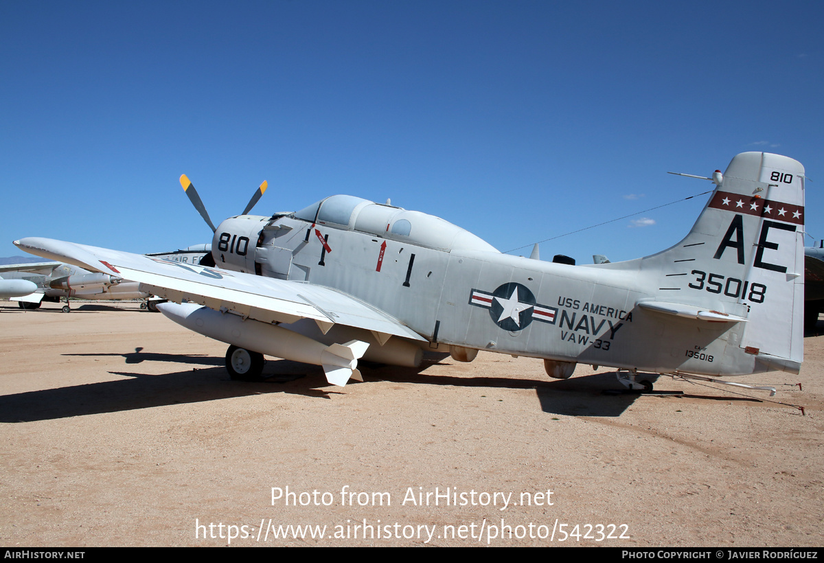 Aircraft Photo of 135018 / 35018 | Douglas EA-1F Skyraider (AD-5Q) | USA - Navy | AirHistory.net #542322