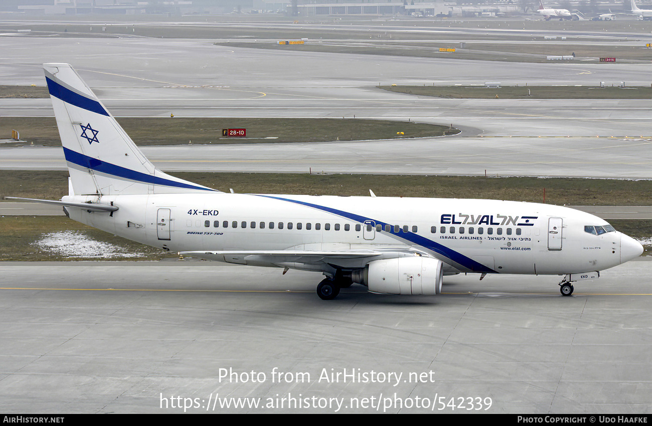 Aircraft Photo of 4X-EKD | Boeing 737-758 | El Al Israel Airlines | AirHistory.net #542339