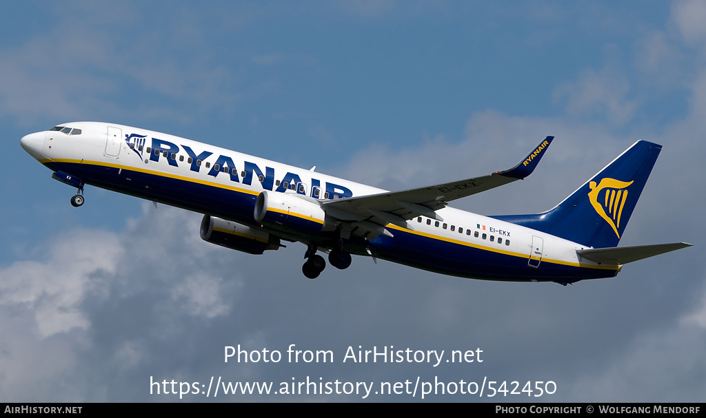 Aircraft Photo of EI-EKX | Boeing 737-8AS | Ryanair | AirHistory.net #542450