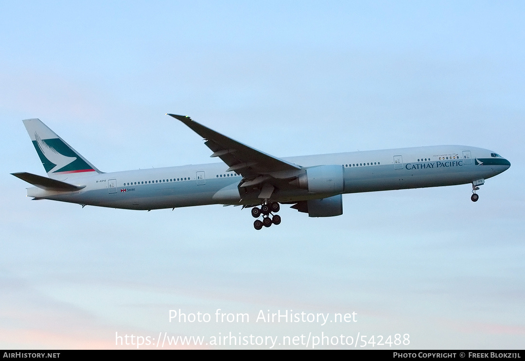 Aircraft Photo of B-KPO | Boeing 777-367/ER | Cathay Pacific