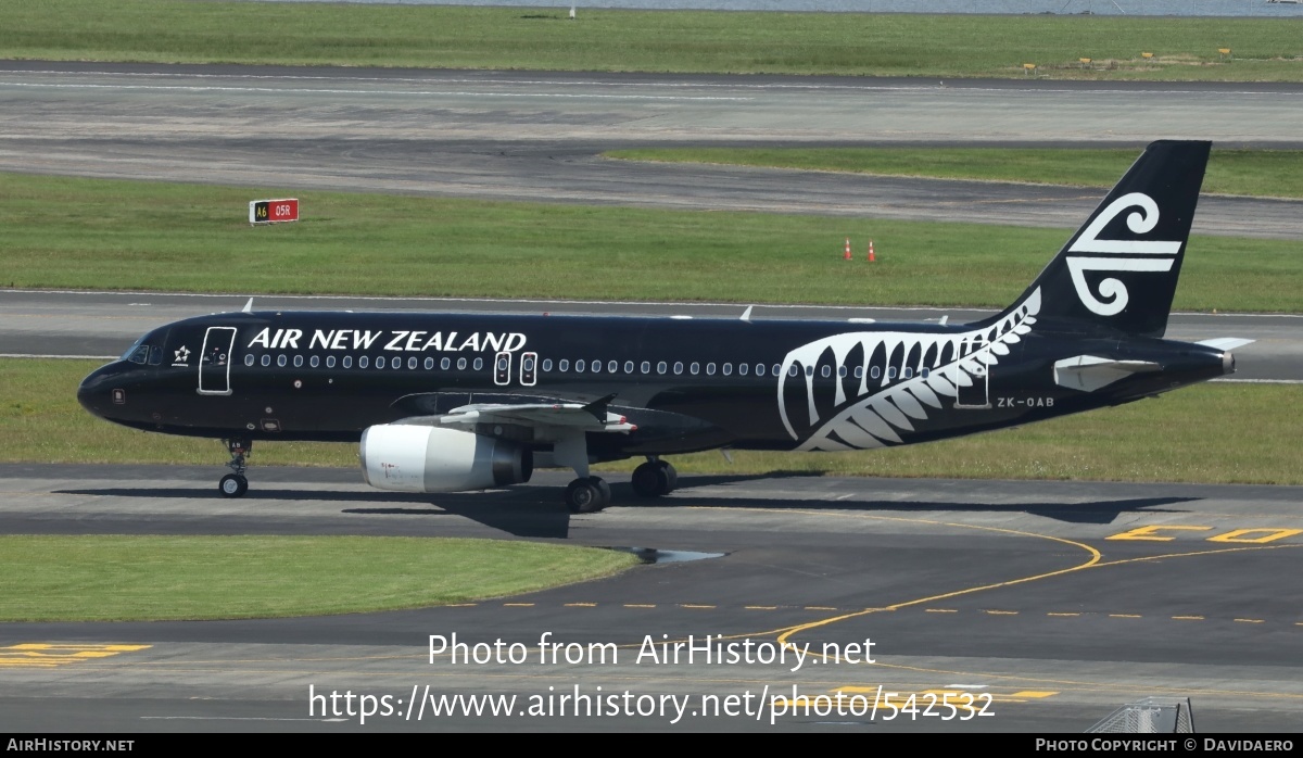 Aircraft Photo of ZK-OAB | Airbus A320-232 | Air New Zealand | AirHistory.net #542532