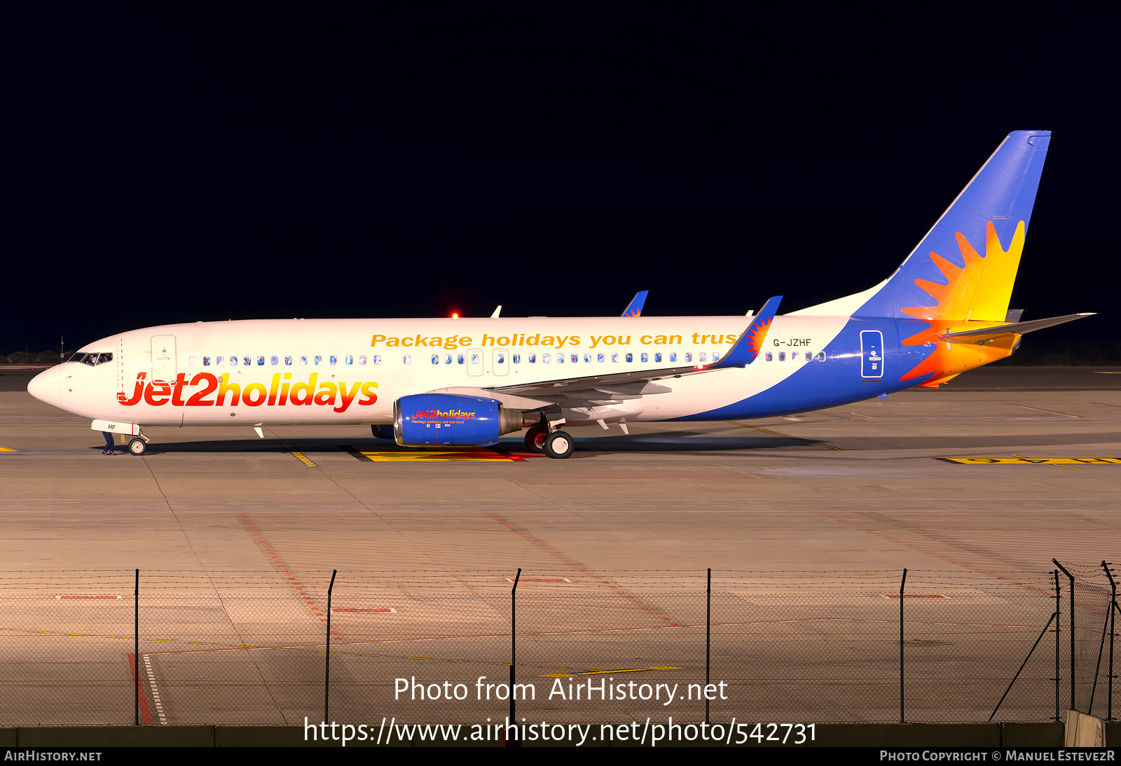 Aircraft Photo of G-JZHF | Boeing 737-8K2 | Jet2 Holidays | AirHistory.net #542731