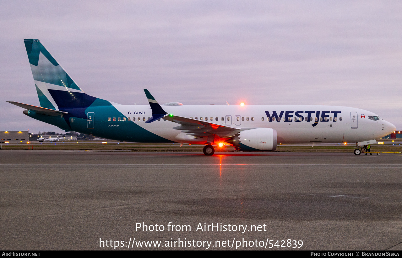 Aircraft Photo of C-GIWJ | Boeing 737-8 Max 8 | WestJet | AirHistory.net #542839