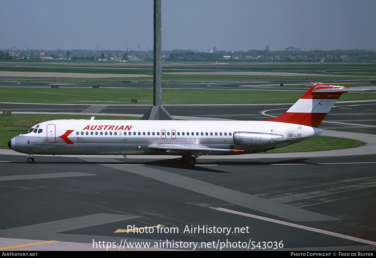 Aircraft Photo of OE-LDE | McDonnell Douglas DC-9-32 | Austrian Airlines | AirHistory.net #543036