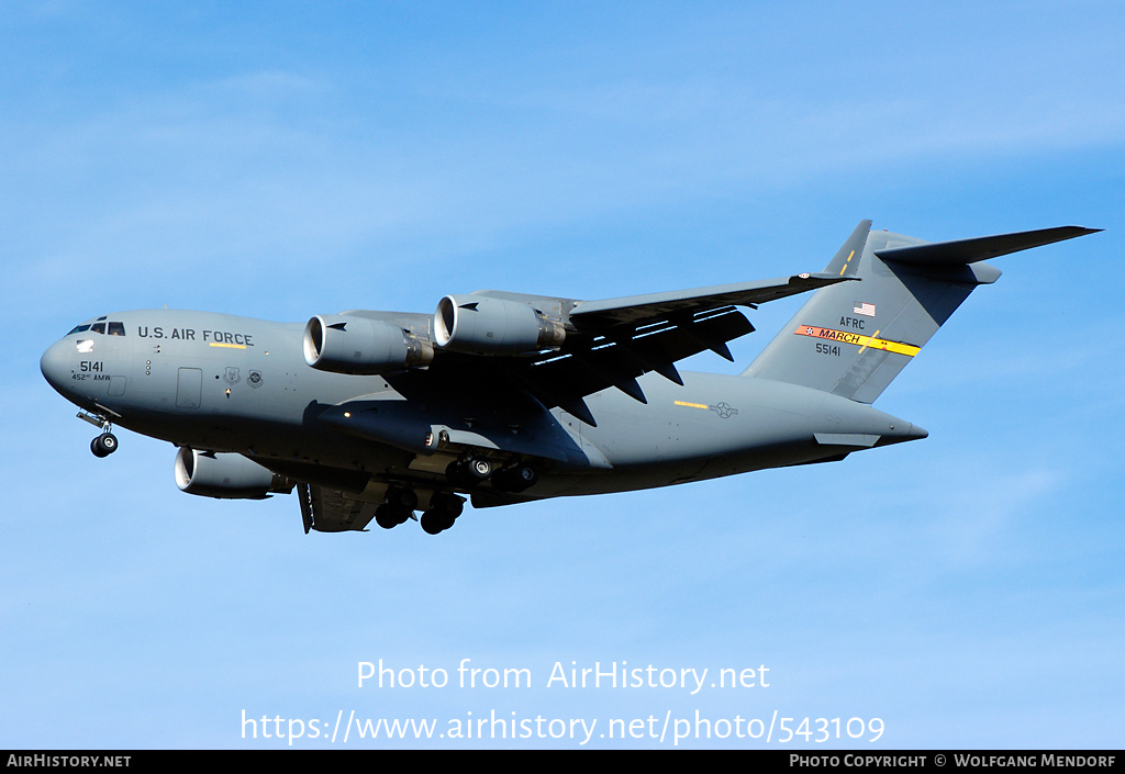 Aircraft Photo of 05-5141 / 55141 | Boeing C-17A Globemaster III | USA - Air Force | AirHistory.net #543109