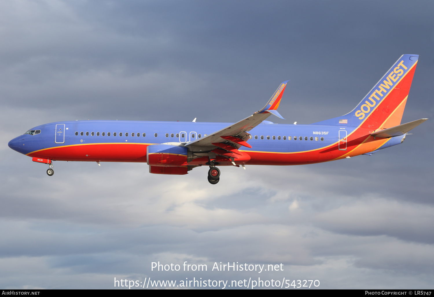 Aircraft Photo of N8635F | Boeing 737-8H4 | Southwest Airlines | AirHistory.net #543270