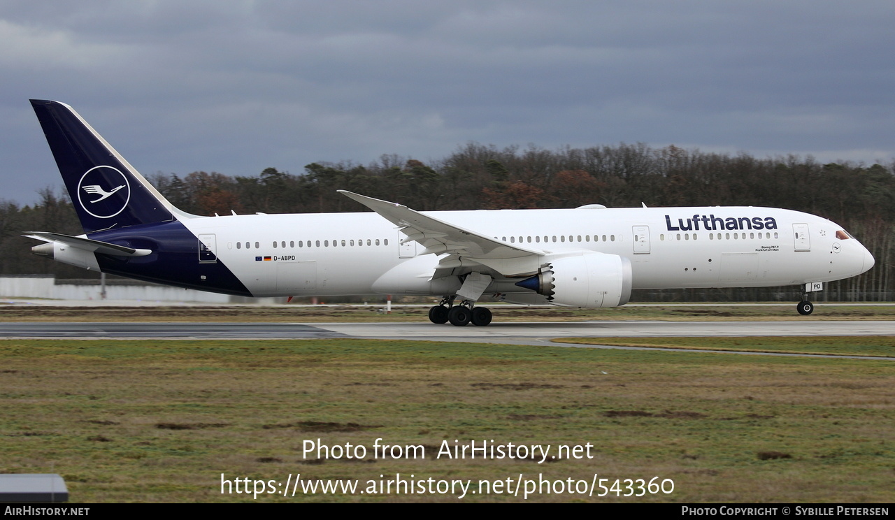 Aircraft Photo of D-ABPD | Boeing 787-9 Dreamliner | Lufthansa | AirHistory.net #543360