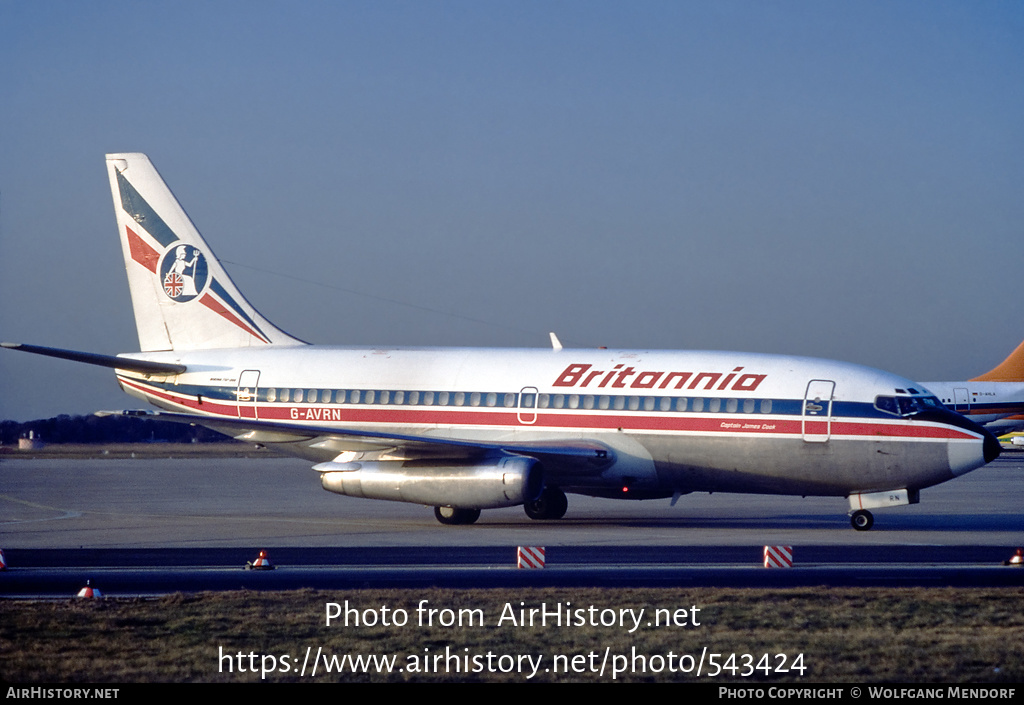 Aircraft Photo of G-AVRN | Boeing 737-204 | Britannia Airways | AirHistory.net #543424