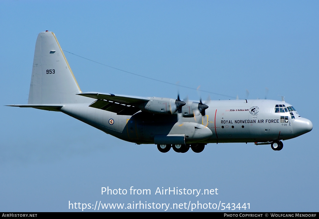 Aircraft Photo of 953 | Lockheed C-130H Hercules | Norway - Air Force | AirHistory.net #543441