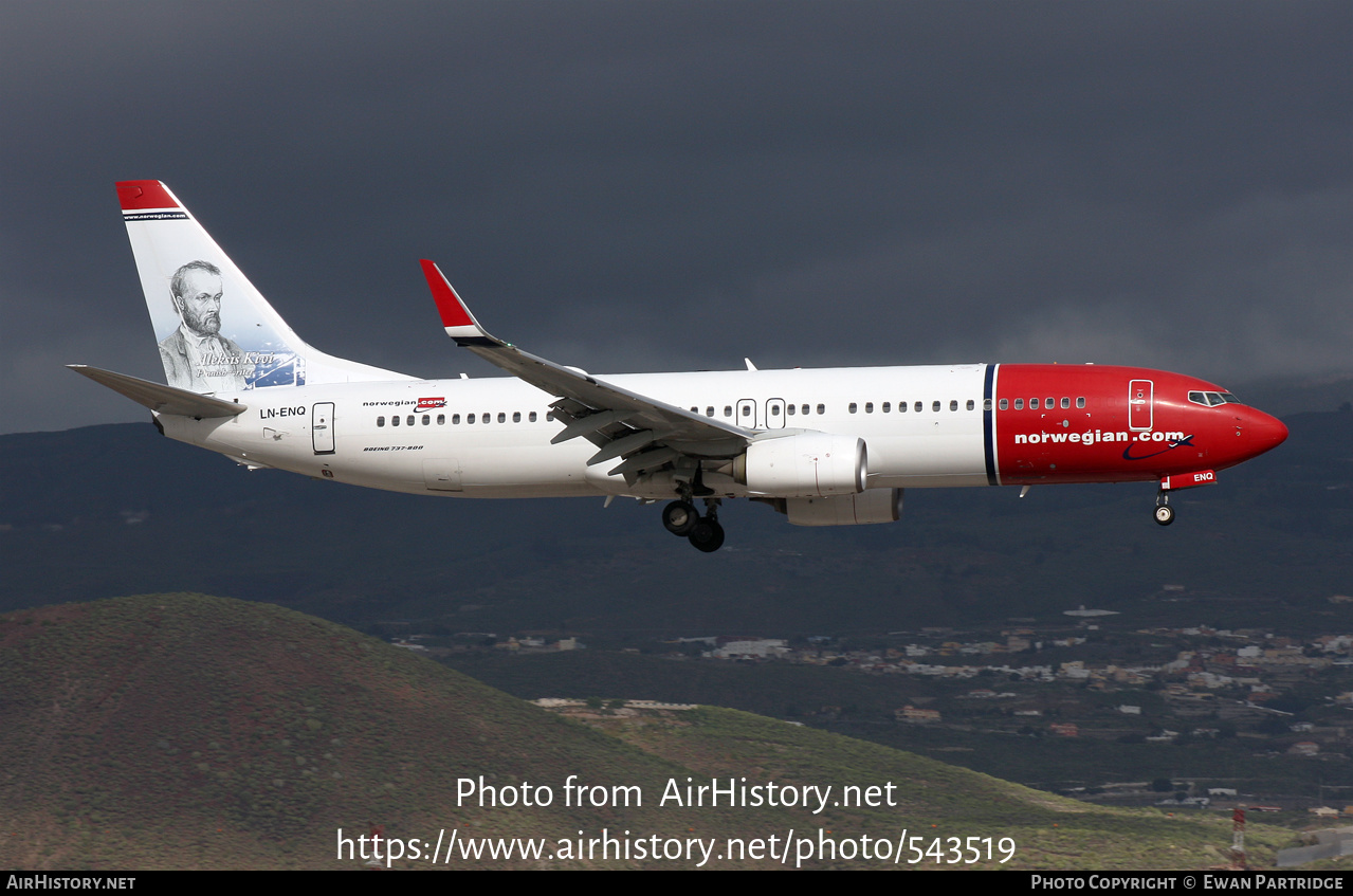 Aircraft Photo of LN-ENQ | Boeing 737-800 | Norwegian | AirHistory.net #543519