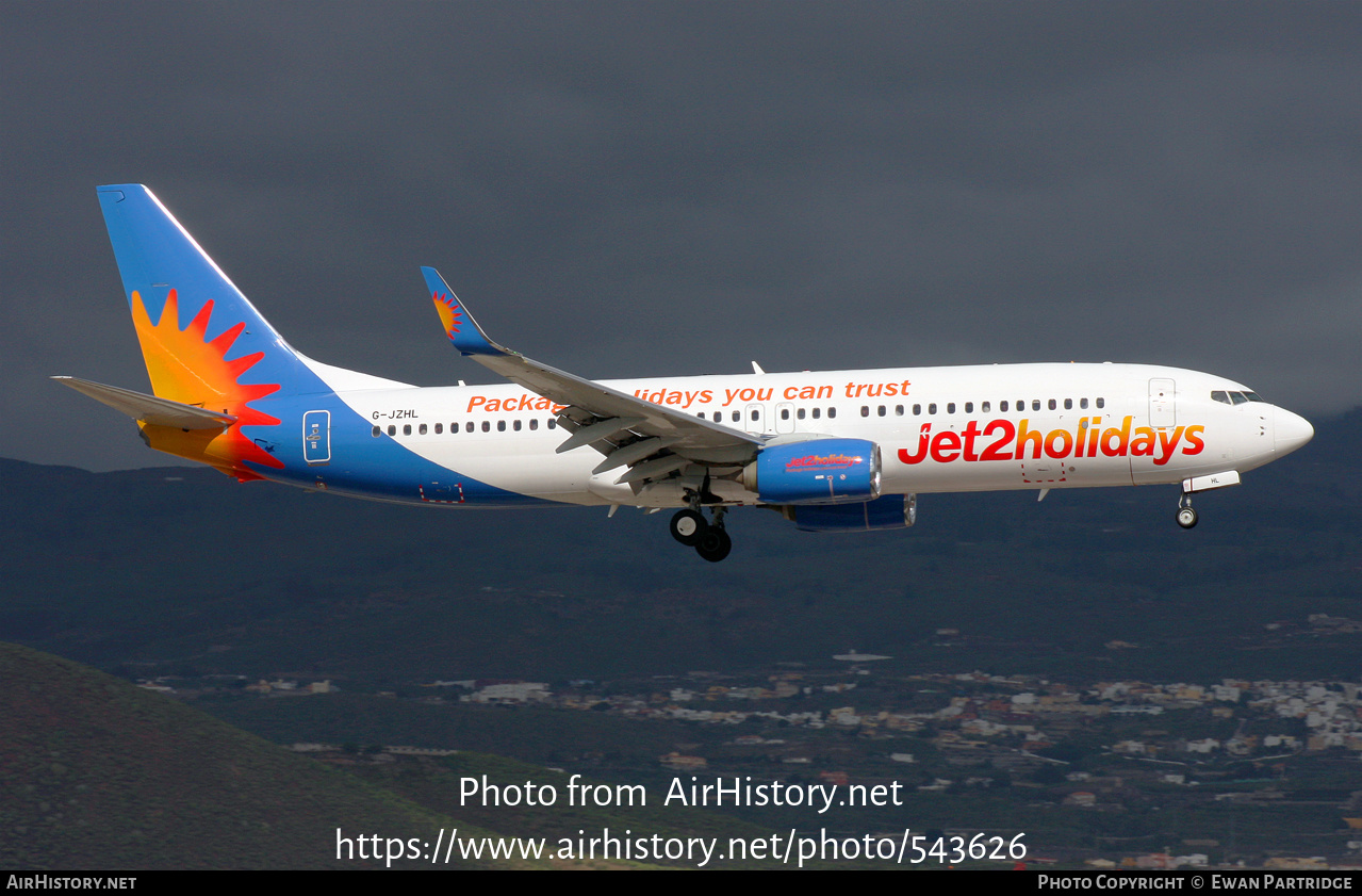 Aircraft Photo of G-JZHL | Boeing 737-800 | Jet2 Holidays | AirHistory.net #543626