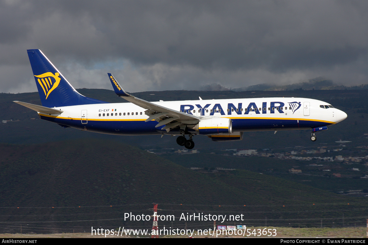 Aircraft Photo of EI-EXF | Boeing 737-8AS | Ryanair | AirHistory.net #543653