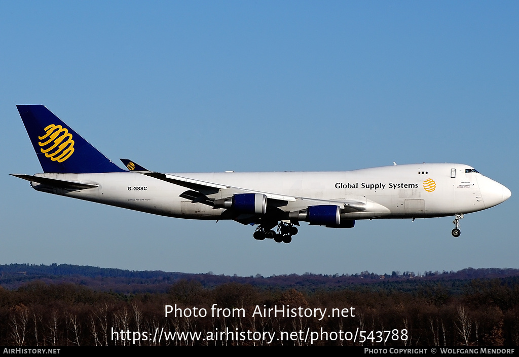 Aircraft Photo of G-GSSC | Boeing 747-47UF/SCD | Global Supply Systems | AirHistory.net #543788