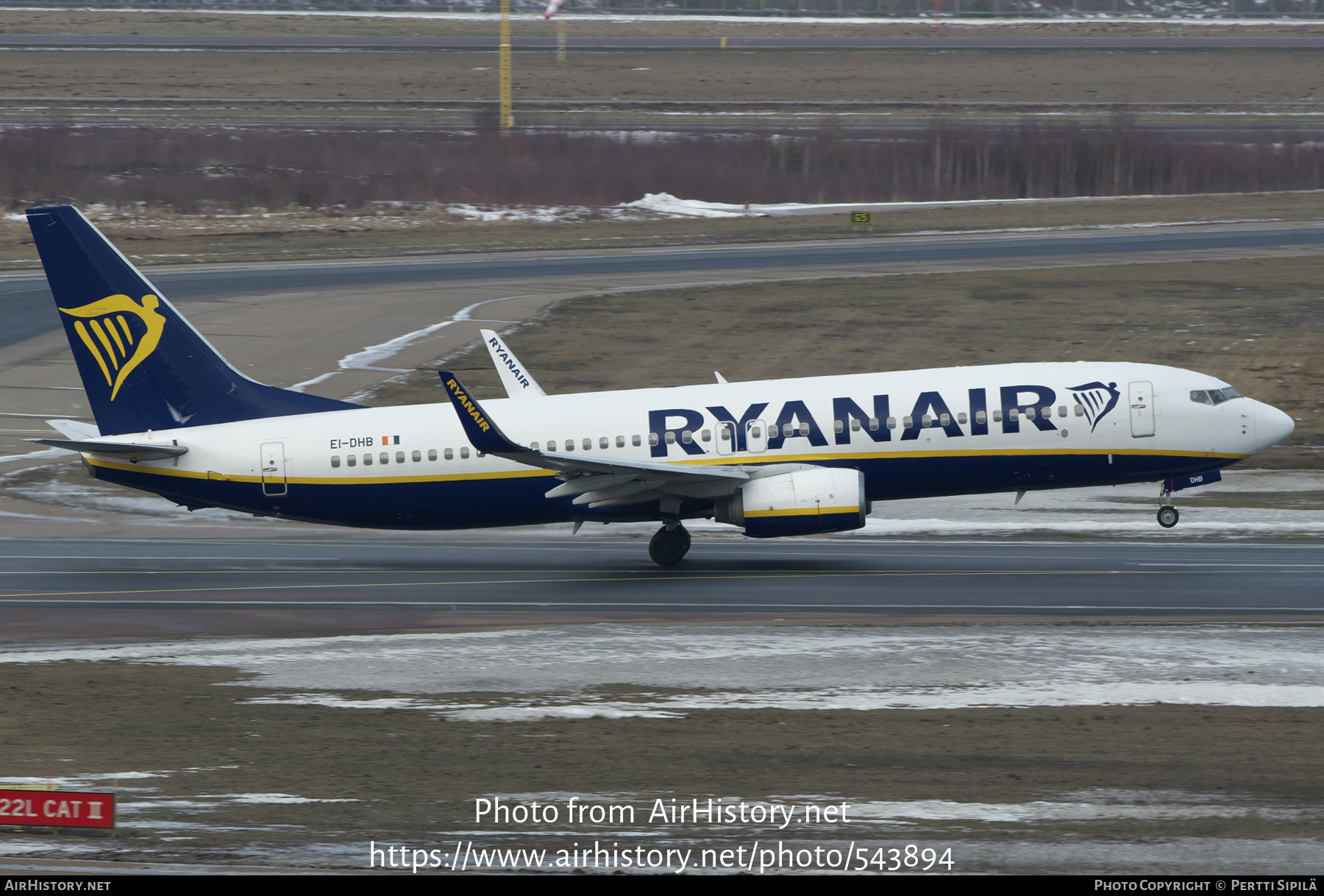 Aircraft Photo of EI-DHB | Boeing 737-8AS | Ryanair | AirHistory.net #543894