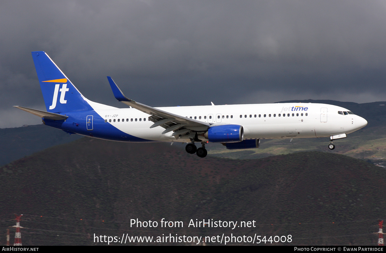 Aircraft Photo of OY-JZP | Boeing 737-8U3 | Jettime | AirHistory.net #544008