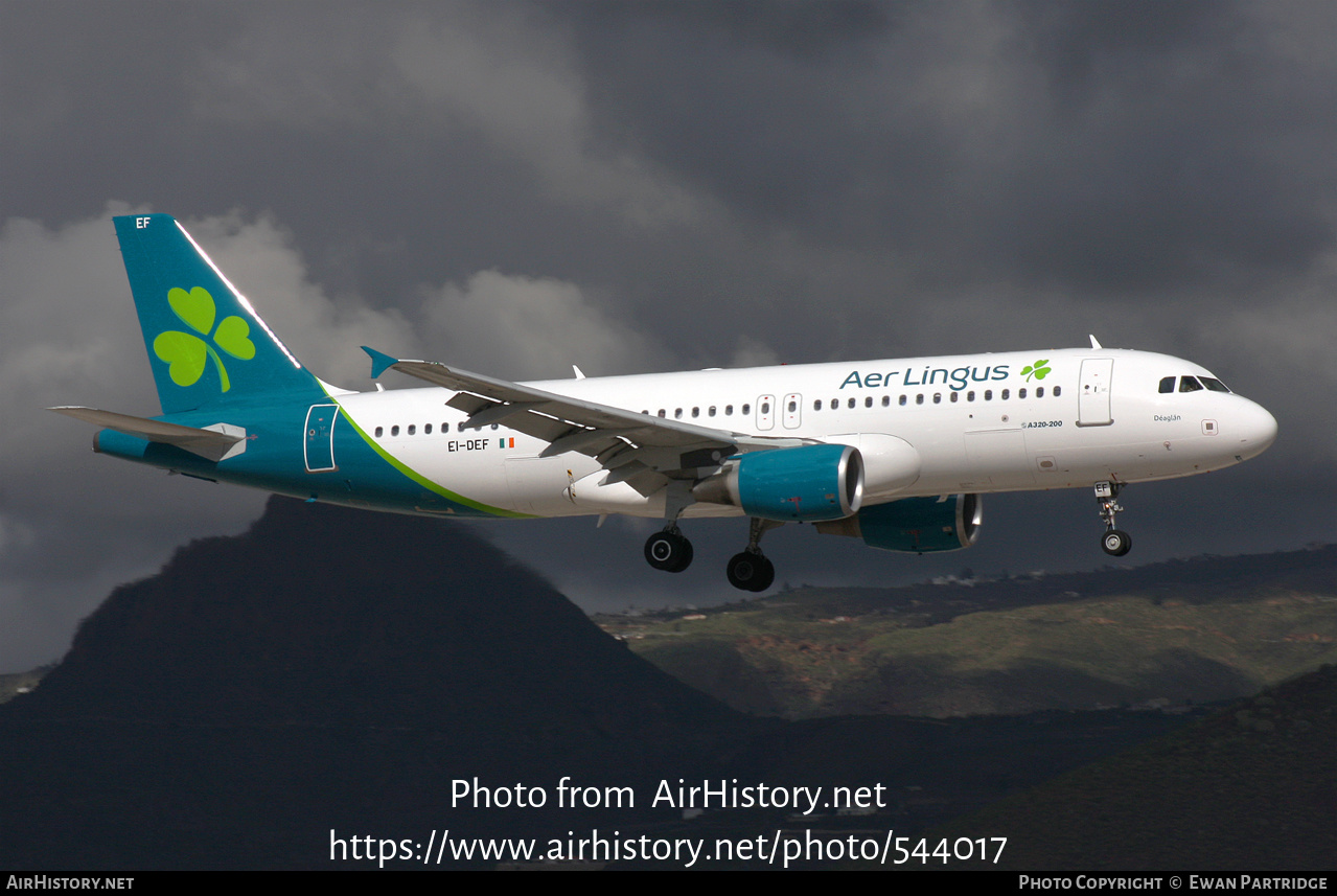 Aircraft Photo of EI-DEF | Airbus A320-214 | Aer Lingus | AirHistory.net #544017