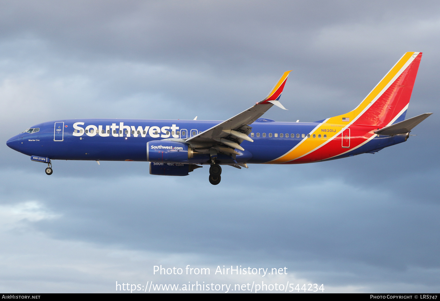 Aircraft Photo of N8301J | Boeing 737-8H4 | Southwest Airlines | AirHistory.net #544234