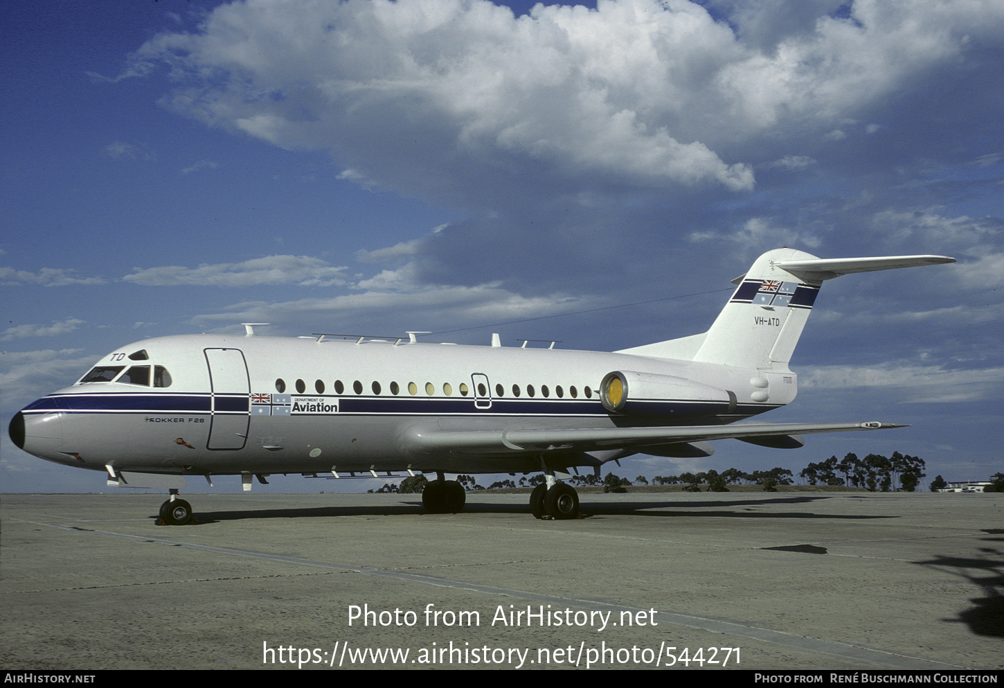 Aircraft Photo of VH-ATD | Fokker F28-1000 Fellowship | Department of Aviation | AirHistory.net #544271