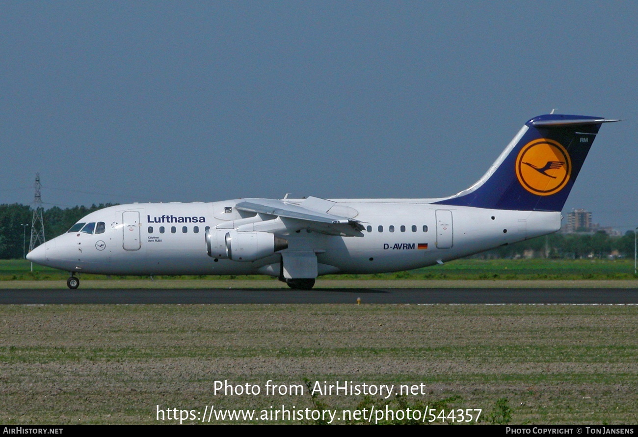 Aircraft Photo of D-AVRM | British Aerospace Avro 146-RJ85 | Lufthansa | AirHistory.net #544357