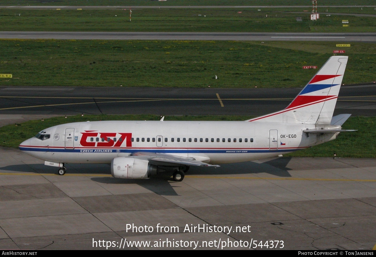 Aircraft Photo of OK-EGO | Boeing 737-55S | ČSA - Czech Airlines | AirHistory.net #544373