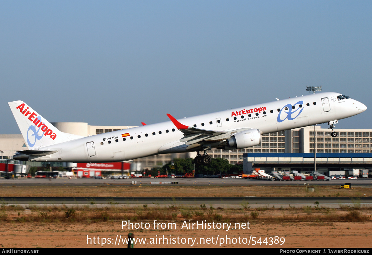 Aircraft Photo of EC-LKM | Embraer 195LR (ERJ-190-200LR) | Air Europa | AirHistory.net #544389